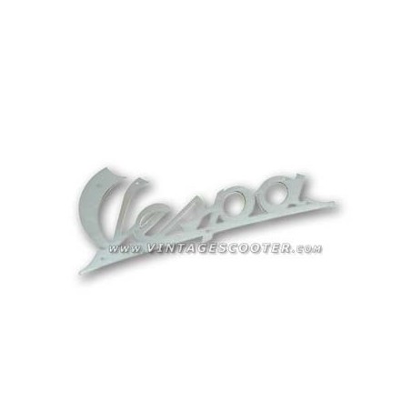 Emblême de tablier alu, Vespa type ancien perçages Italiens